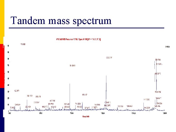 Tandem mass spectrum 