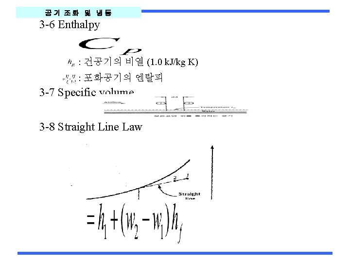 공기 조화 및 냉동 3 -6 Enthalpy : 건공기의 비열 (1. 0 k. J/kg