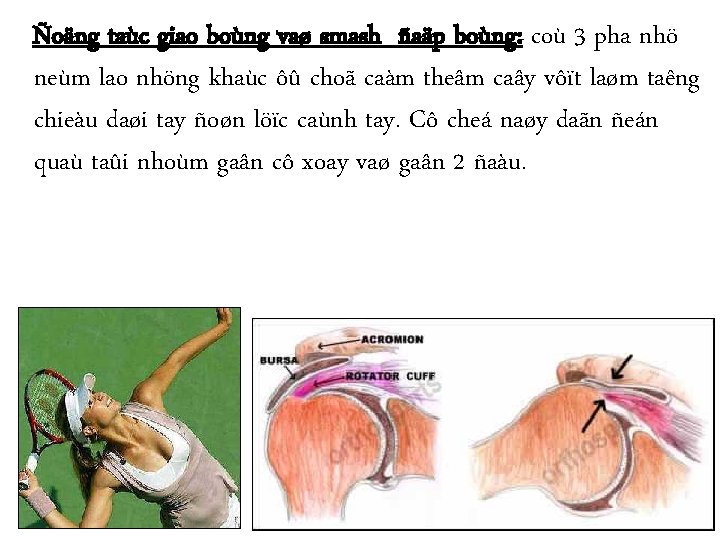 Ñoäng taùc giao boùng vaø smash ñaäp boùng: coù 3 pha nhö neùm lao