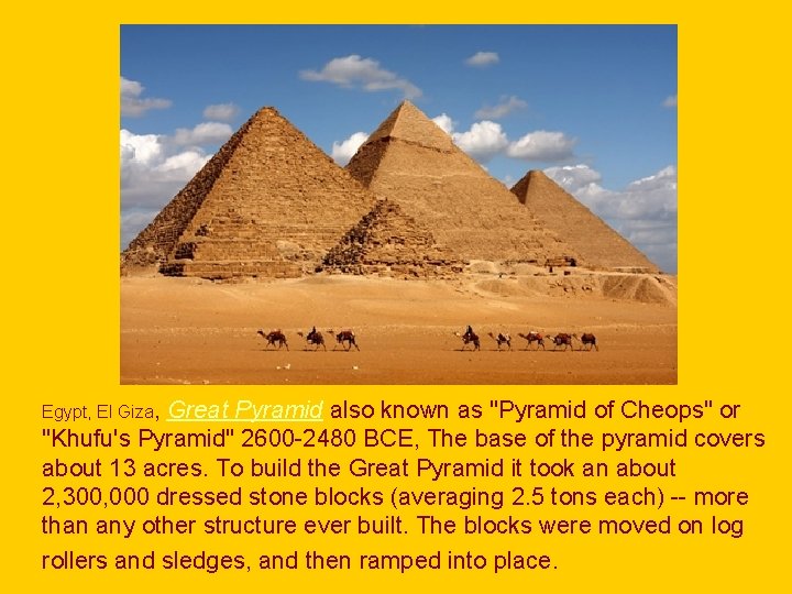 Egypt, El Giza, Great Pyramid also known as "Pyramid of Cheops" or "Khufu's Pyramid"