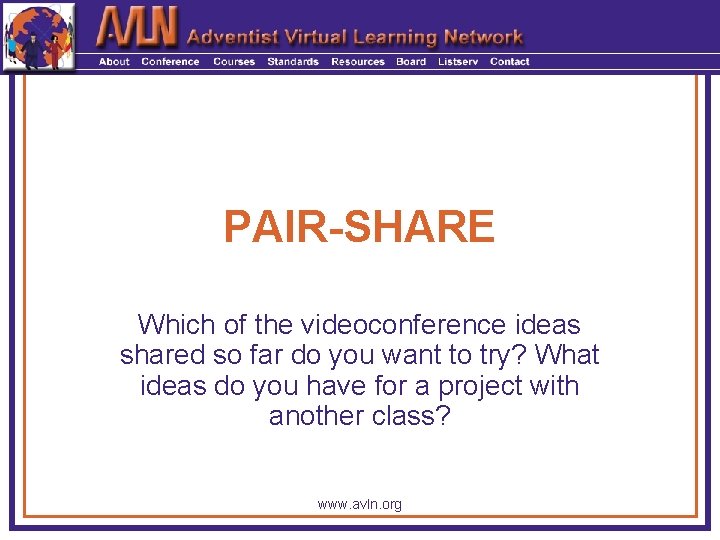 PAIR-SHARE Which of the videoconference ideas shared so far do you want to try?