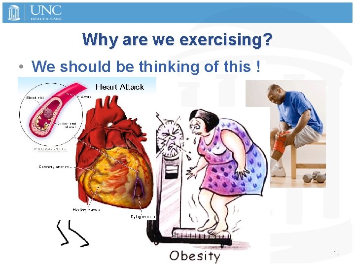 Why are we exercising? • We should be thinking of this ! 10 