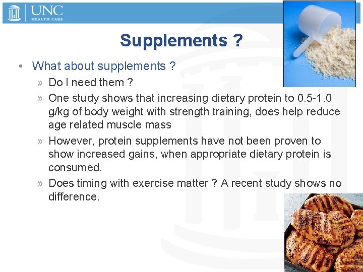 Supplements ? • What about supplements ? » Do I need them ? »