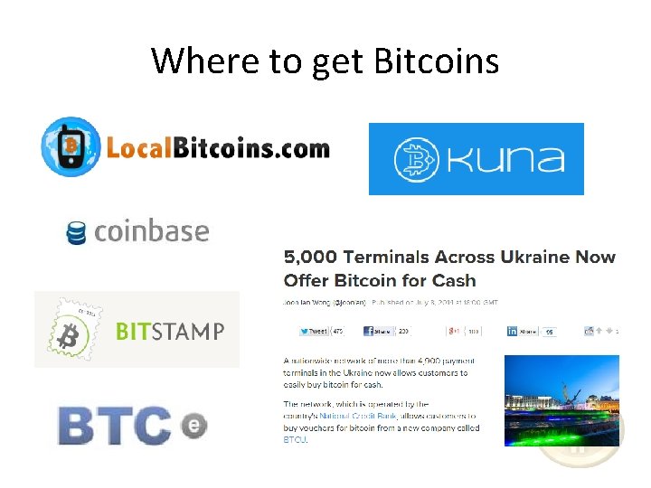 Where to get Bitcoins 