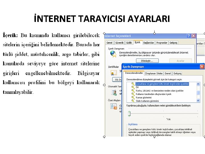 İNTERNET TARAYICISI AYARLARI 