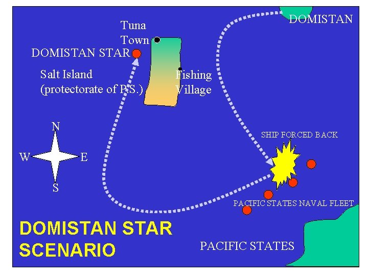 DOMISTAN Tuna Town DOMISTAN STAR Salt Island (protectorate of P. S. ) N W