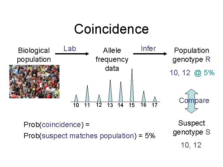 Coincidence Biological population Lab 10 11 Allele frequency data Infer 12 13 14 15