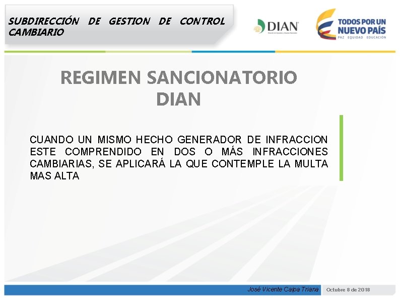 SUBDIRECCIÓN DE GESTION DE CONTROL CAMBIARIO REGIMEN SANCIONATORIO DIAN CUANDO UN MISMO HECHO GENERADOR