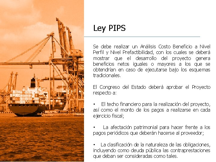 Ley PIPS Se debe realizar un Análisis Costo Beneficio a Nivel Perfil y Nivel