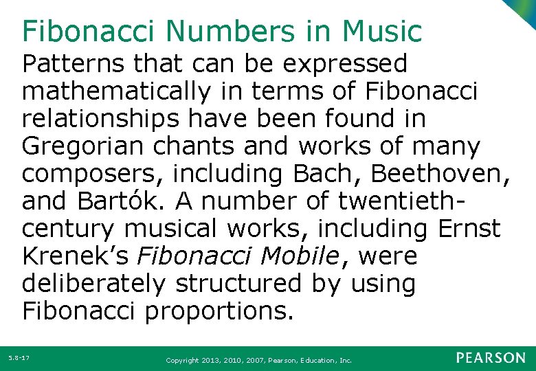 Fibonacci Numbers in Music Patterns that can be expressed mathematically in terms of Fibonacci