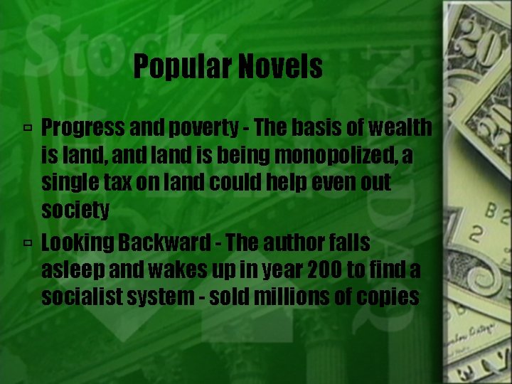 Popular Novels Progress and poverty - The basis of wealth is land, and land