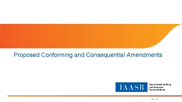 Proposed Conforming and Consequential Amendments Page 18 