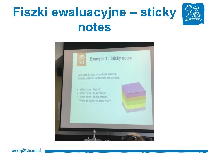 Fiszki ewaluacyjne – sticky notes 