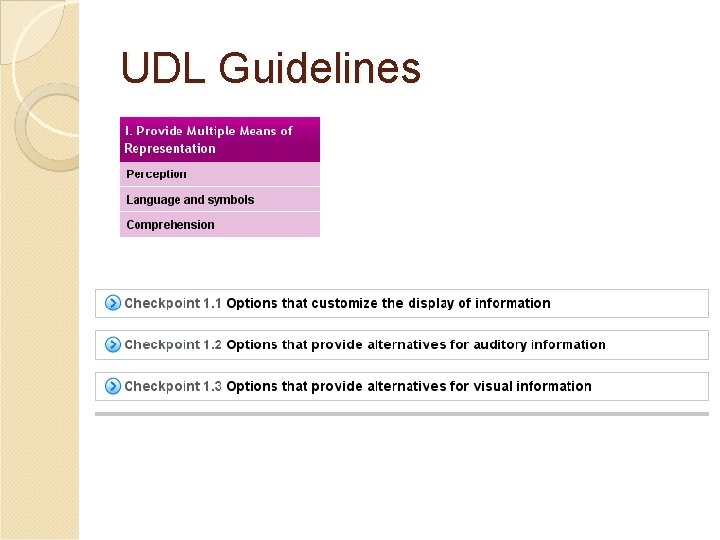 UDL Guidelines UDL Guidelines