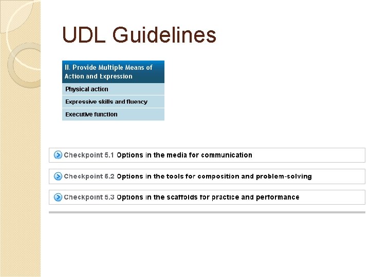 UDL Guidelines UDL Guidelines