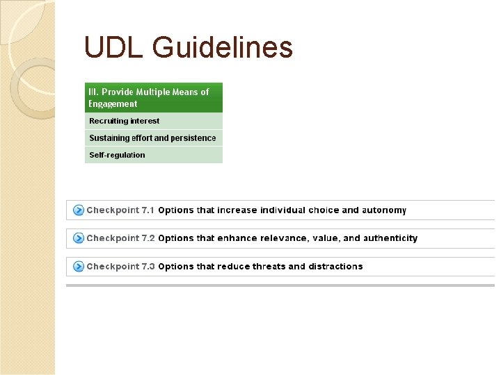 UDL Guidelines UDL Guidelines