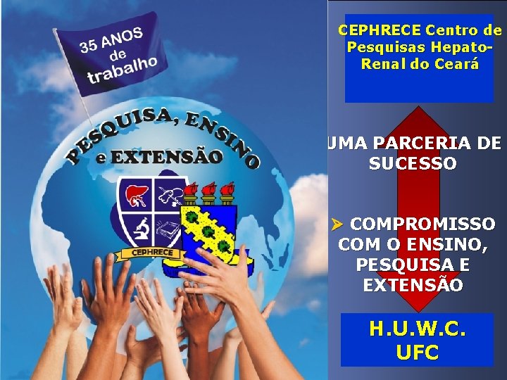 CEPHRECE Centro de Pesquisas Hepato. Renal do Ceará UMA PARCERIA DE SUCESSO COMPROMISSO COM