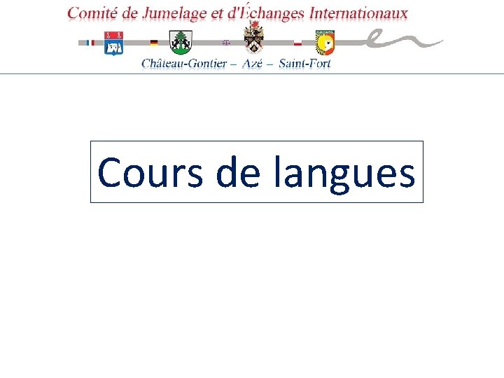 Cours de langues 