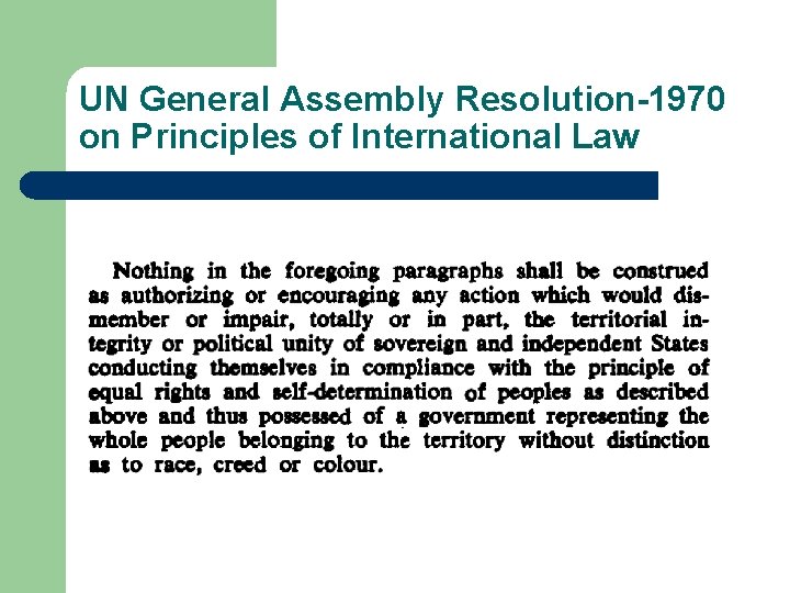 UN General Assembly Resolution-1970 on Principles of International Law 