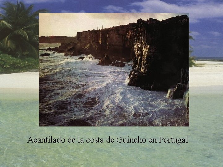 Acantilado de la costa de Guincho en Portugal 