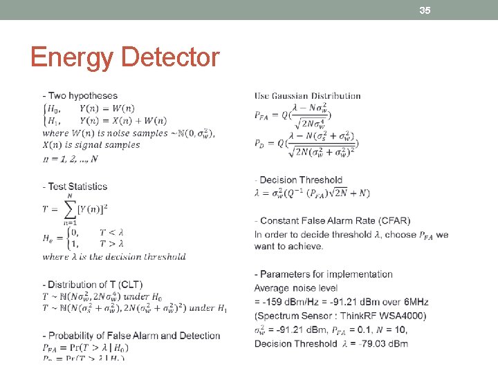 35 Energy Detector 