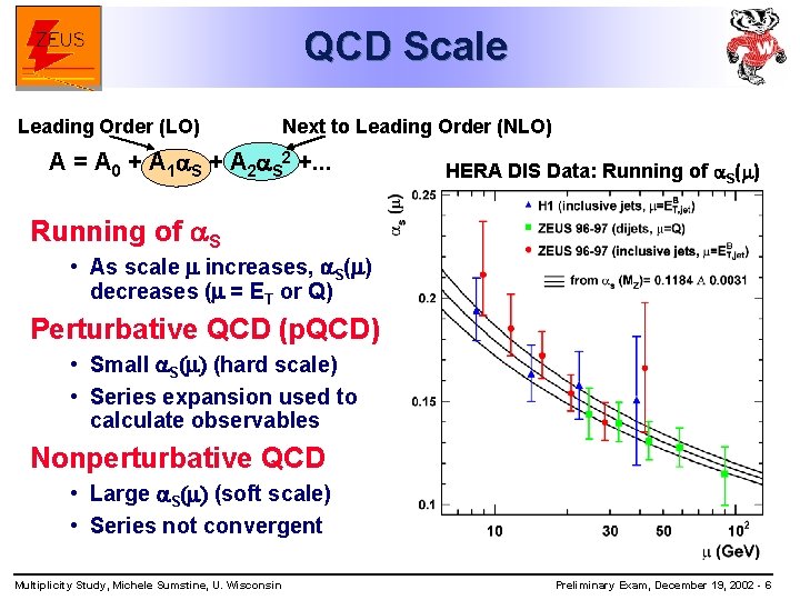 QCD Scale Leading Order (LO) Next to Leading Order (NLO) A = A 0
