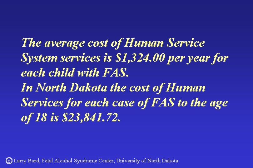 The average cost of Human Service System services is $1, 324. 00 per year