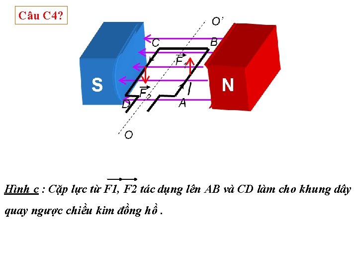 Câu C 4? Hình c : Cặp lực từ F 1, F 2 tác