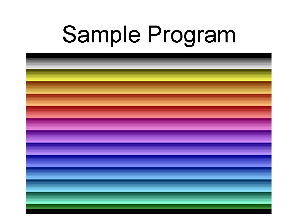 Sample Program 