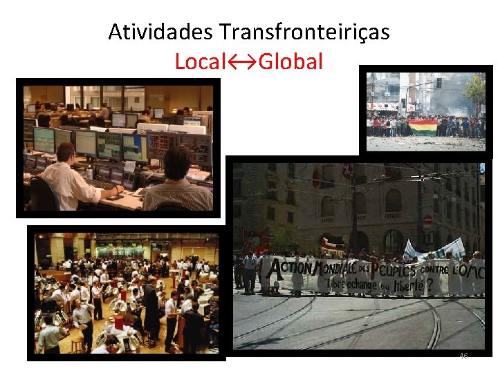 Atividades Transfronteiriças Local↔Global 46 