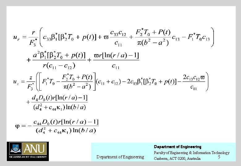 Department of Engineering 11/1/2020 Department of Engineering Faculty of Engineering & Information Technology Canberra,