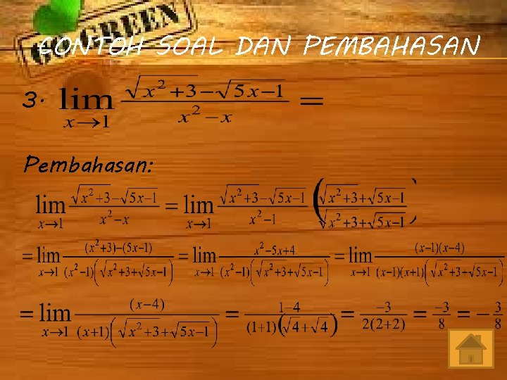 CONTOH SOAL DAN PEMBAHASAN 3. Pembahasan: 