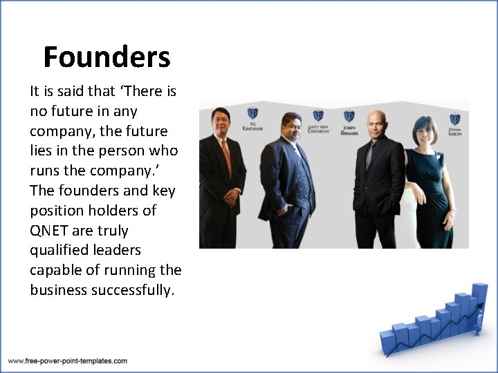 Founders It is said that ‘There is no future in any company, the future