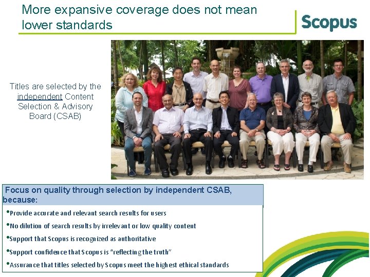 More expansive coverage does not mean lower standards Titles are selected by the independent