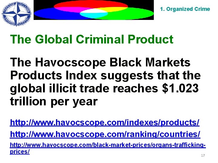 1. Organized Crime The Global Criminal Product The Havocscope Black Markets Products Index suggests