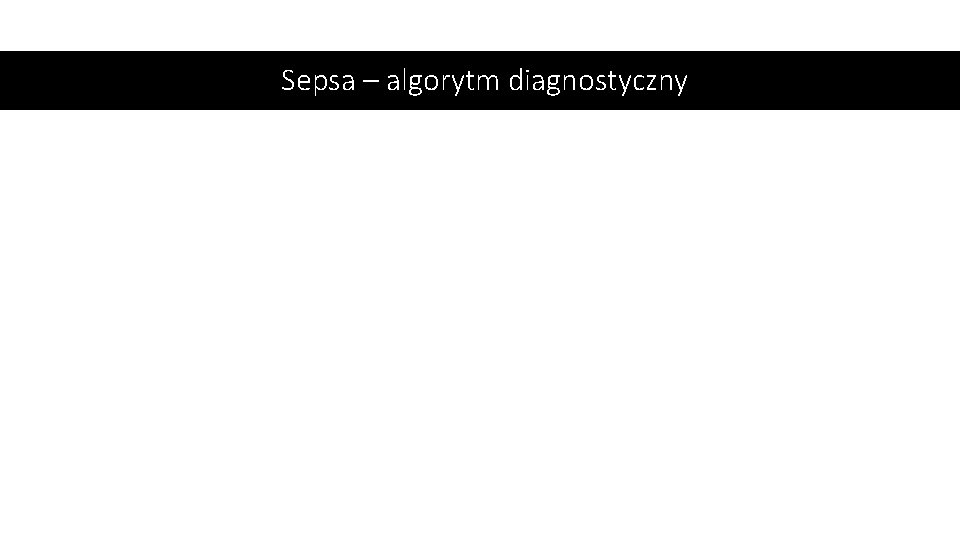 Sepsa – algorytm diagnostyczny 