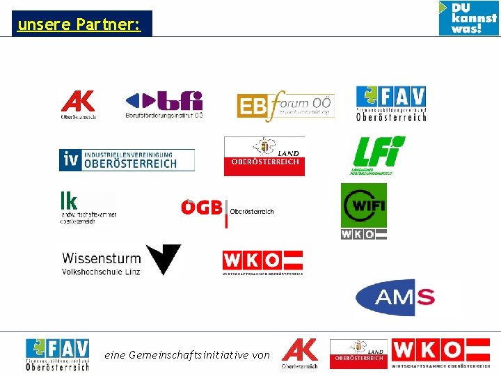 unsere Partner: eine Gemeinschaftsinitiative von 