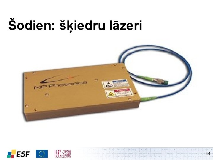 Šodien: šķiedru lāzeri 44 