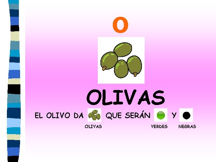 O EL OLIVO DA OLIVAS QUE SERÁN OLIVAS VERDES Y NEGRAS 