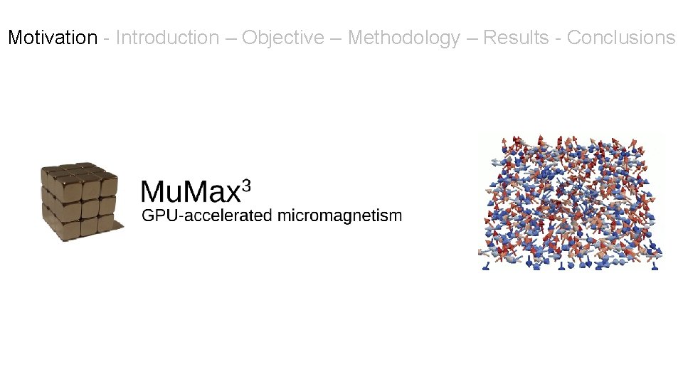 Motivation - Introduction – Objective – Methodology – Results - Conclusions 