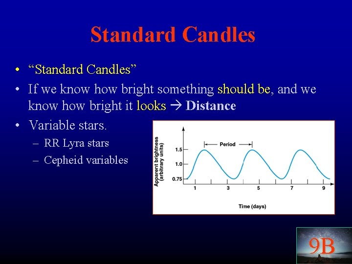 Standard Candles • “Standard Candles” • If we know how bright something should be,