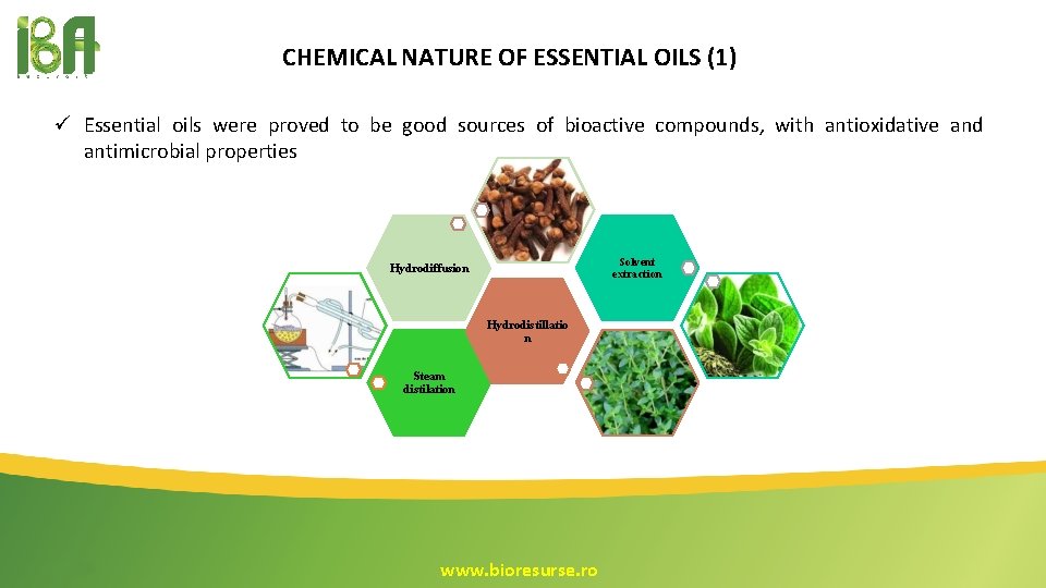 CHEMICAL NATURE OF ESSENTIAL OILS (1) ü Essential oils were proved to be good