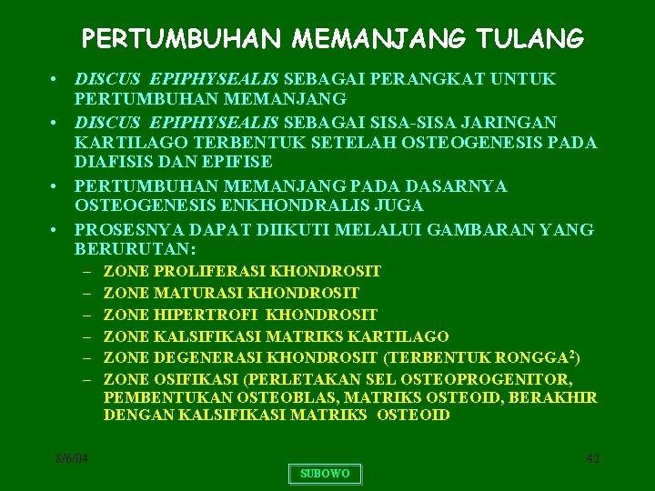 PERTUMBUHAN MEMANJANG TULANG • DISCUS EPIPHYSEALIS SEBAGAI PERANGKAT UNTUK PERTUMBUHAN MEMANJANG • DISCUS EPIPHYSEALIS