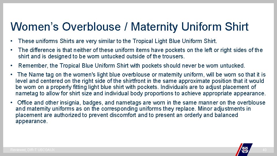 Women’s Overblouse / Maternity Uniform Shirt • These uniforms Shirts are very similar to