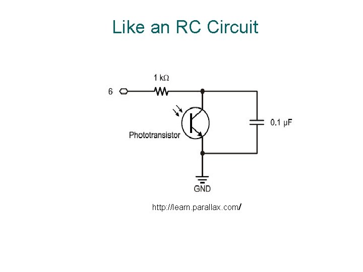 Like an RC Circuit http: //learn. parallax. com/ 