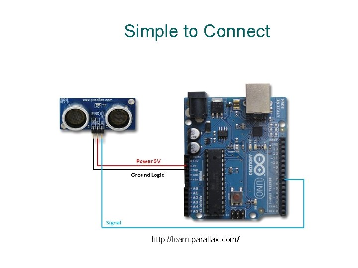 Simple to Connect http: //learn. parallax. com/ 