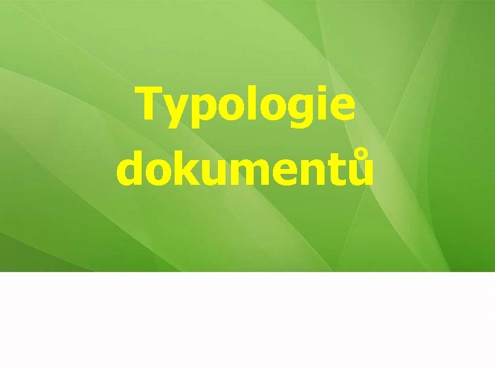 Typologie dokumentů 