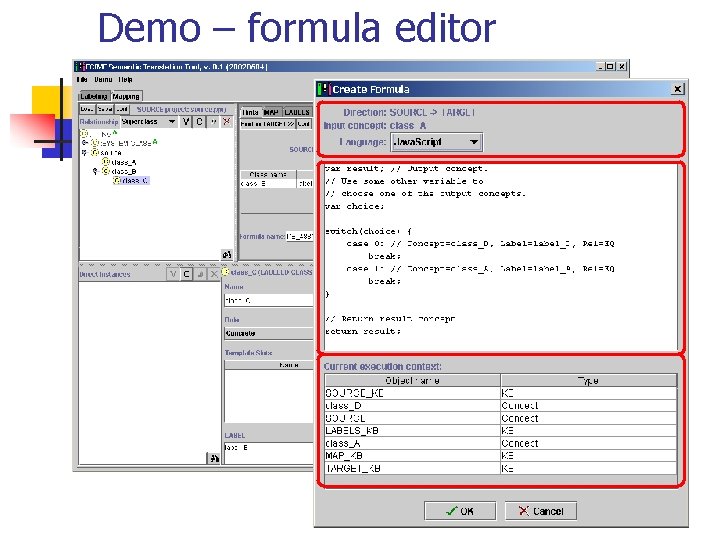 Demo – formula editor 