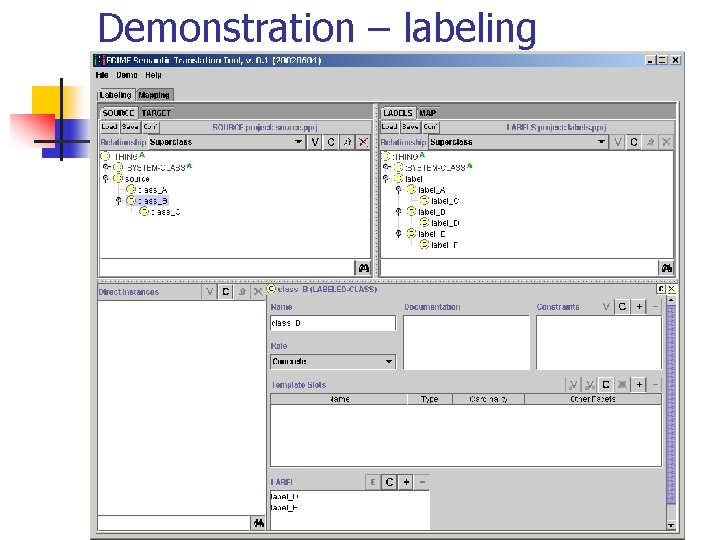 Demonstration – labeling 