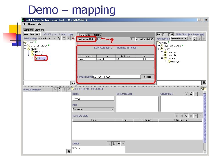 Demo – mapping ? 